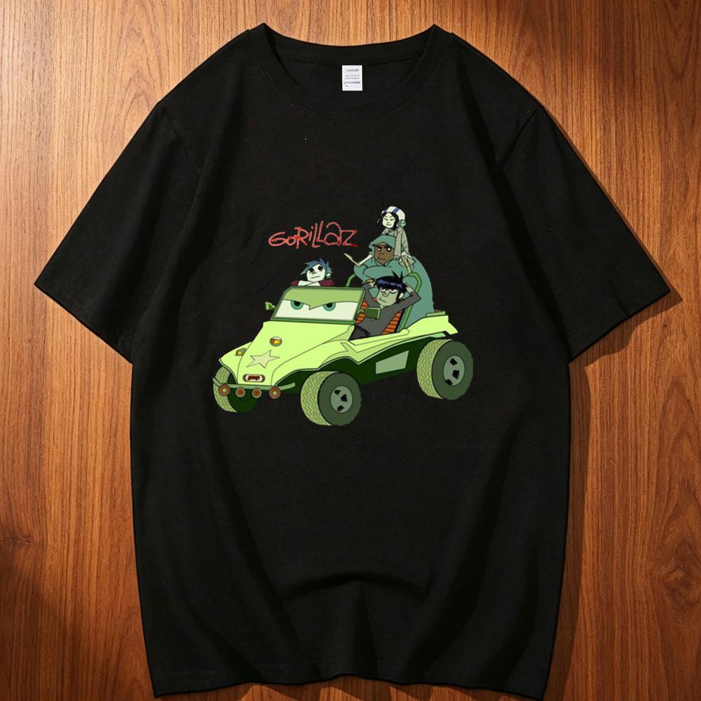 Gorillaz cotton t shirt teen kawaii korean clothes Pop Culture Pastel Gothic top tees Women Yk korean clothes harajuku Graphic
