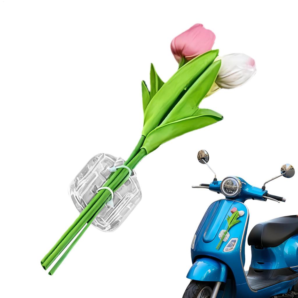 3D Романтическая наклейка на машину Букет Тюльпаны Розы Цветы Наклейка Украшения кузова автомобиля Для стеклянного окна Автомобильный экстерьер