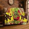 3D Мультяшный Знак Rat Fink с Гонночным Автомобилем и Мотоциклом Фланелевое Одеяло Мягкое Теплое Плед для Спальни Гостиной Кровати Путешествий Пикника Подарок