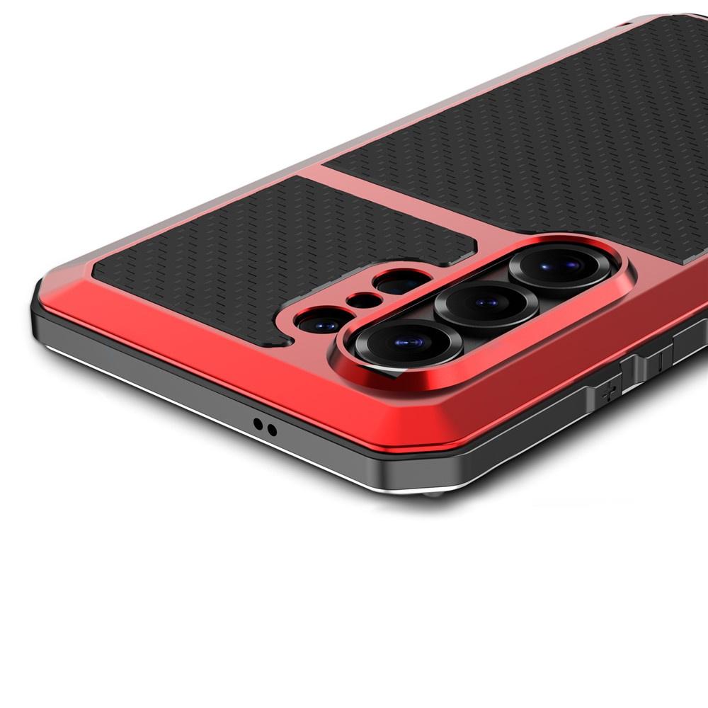 Armored case for Samsung Galaxy S26 Ultra, with built-in glass, red