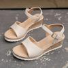 Fashion Lightweight Wedge Sandals for Women Summer 2024 Buckle Strap Platform Sandles Woman Thick Sole Non Slip Casual Sandalias Mujer