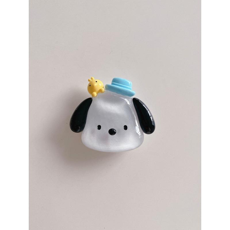Светящийся в темноте Sanrio Подставка-подушка для мобильного телефона Kurome Melody Задняя наклейка Телескопическая подставка Настольный артефакт для просмотра сериалов