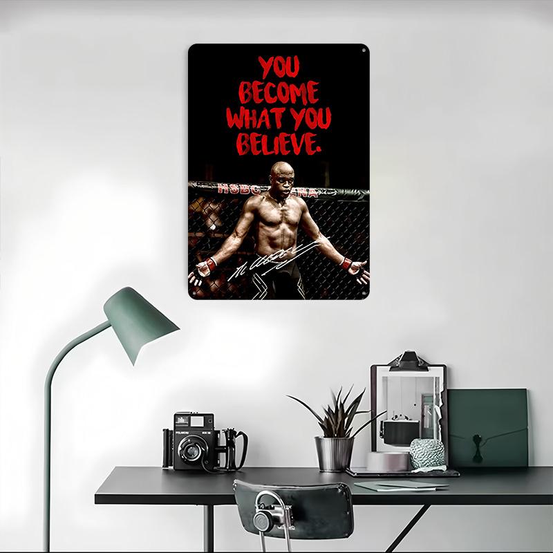 ММА Андерсон Силва Печатный плакат Настраиваемое настенное искусство Ретро Винтаж Металлические жестяные таблички для украшения домашнего интерьера Гостиная