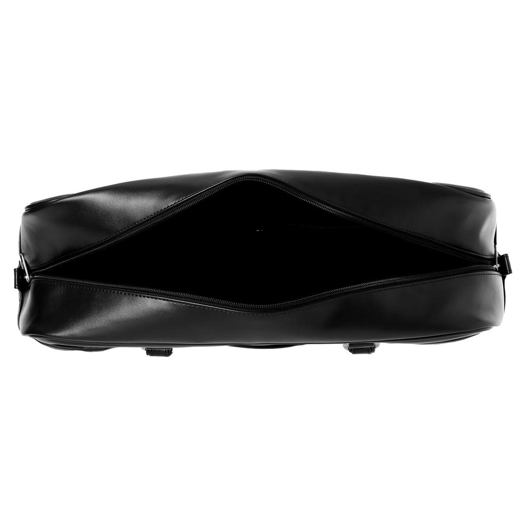 Sanrio Synthetic Leather School Boston Bag with Heart Pouch (Kitty-Black)