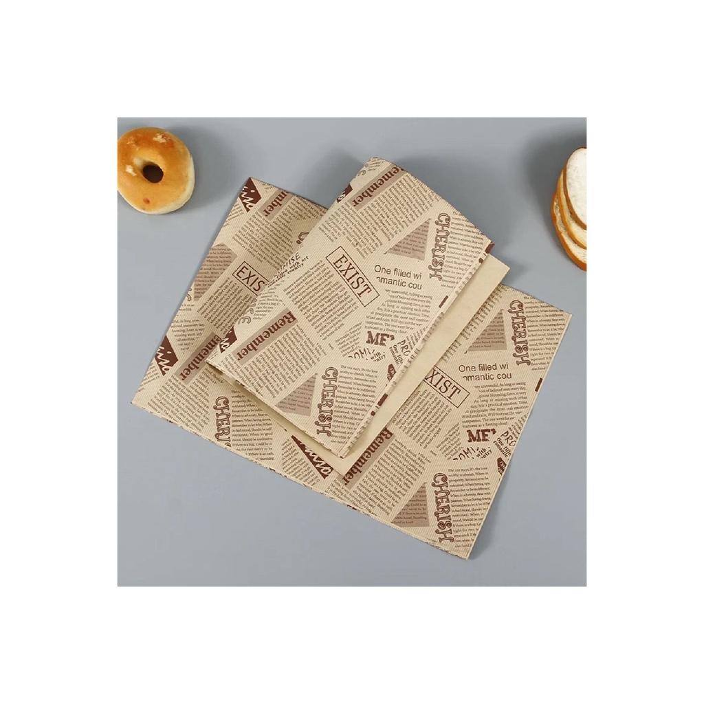 Масляная бумага с рисунком | 50 штук винтажной газетной бумаги с узором для презентаций | Винтажная масляная бумага