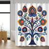 Bohemian Abstract Big Tree Shower Curtain with 12 Hooks - Creative Bathroom & Home Decoration