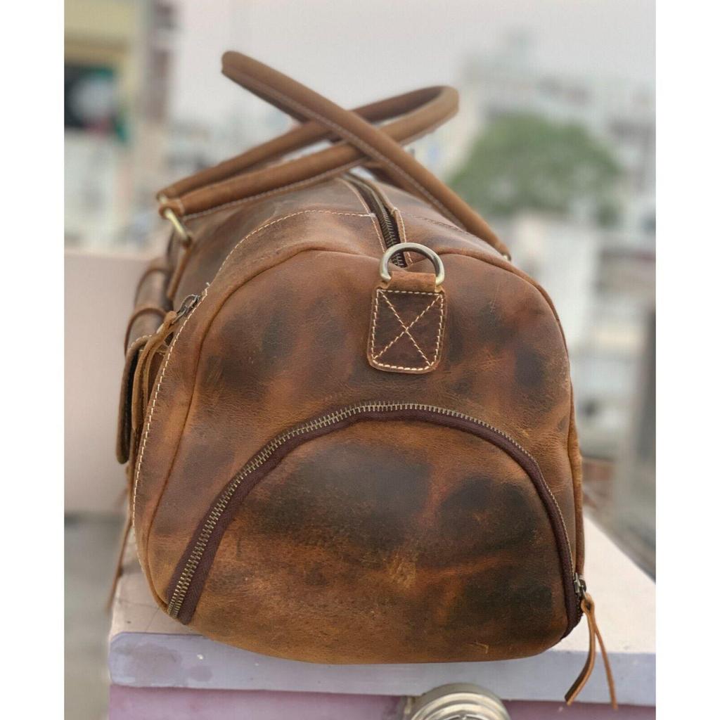 Дорожная спортивная сумка из натуральной кожи Багаж на выходные из кожи буйвола Спортивная сумка