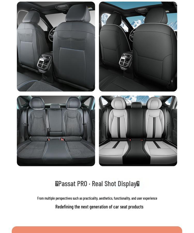 Volkswagen Passat PRO Leather Seat Covers: All-Season Full Coverage Cushions for 25 Models