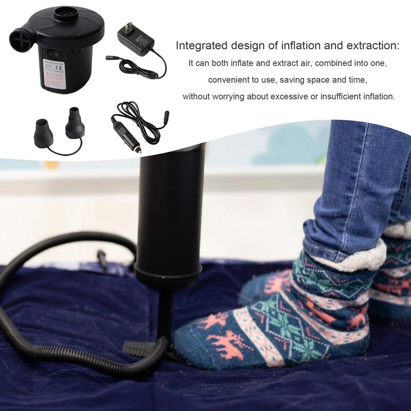 220 В переменного тока/12 В постоянного тока Электрический воздушный насос для надувных изделий Портативный воздушный насос для надувных кроватей, матрасов Автомобильный компрессор для автопринадлежностей