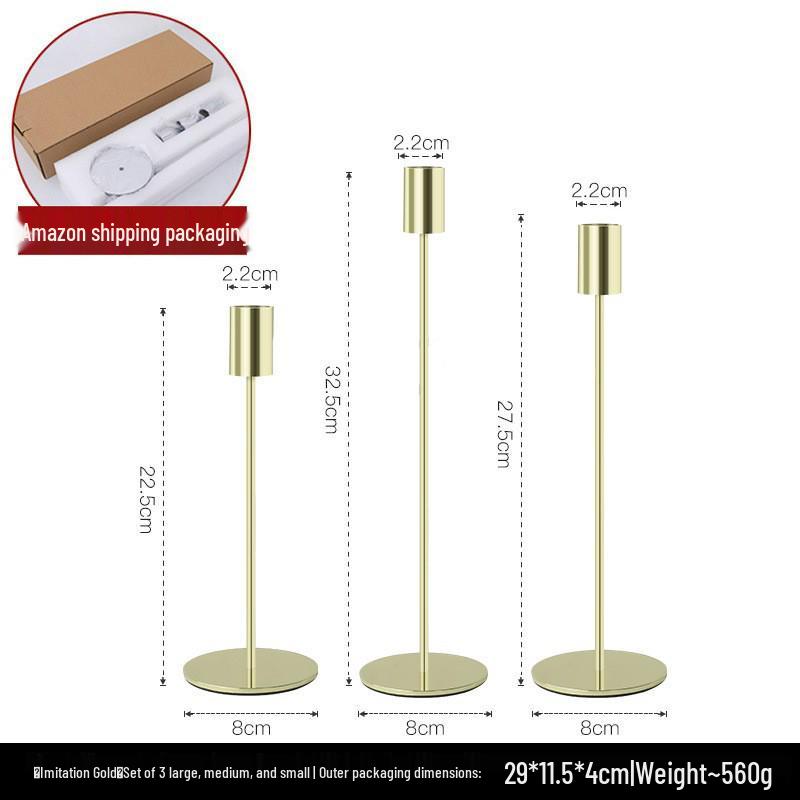 Скандинавская свеча для ароматерапии в стиле легкой роскоши с золотым подсвечником - Идеально для романтических ужинов и элегантного декора стола