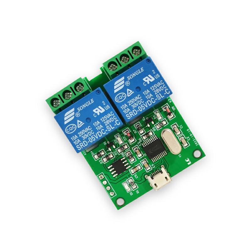 LCUS-2 Dual-Channel 2-Channel USB Relay Module USB Computer Serial Smart Control Switch