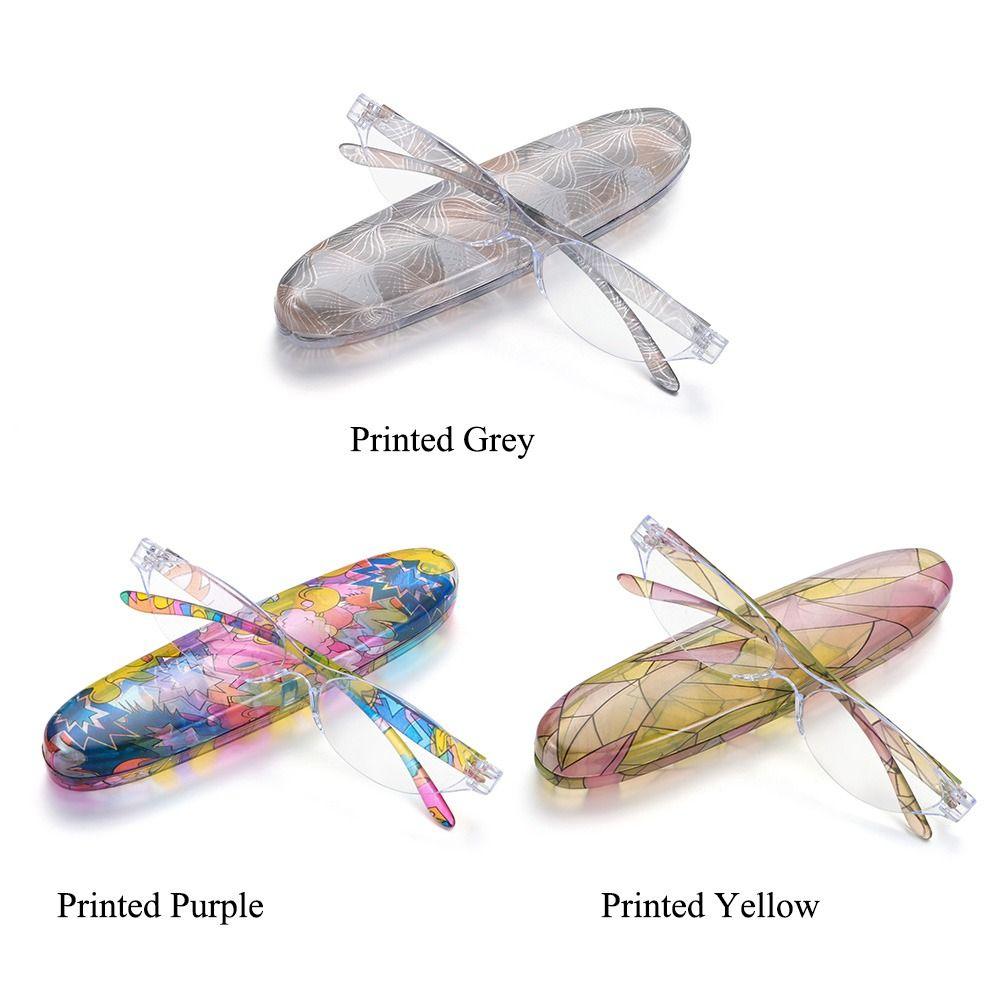 Очки для чтения Маленькие Овальные Анти-синий свет Очки для чтения Цветочные Очки для чтения с Футляром