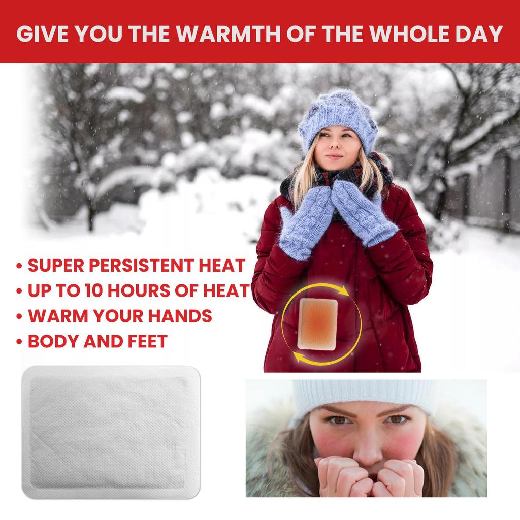 Jaysuing Hand Warmer Packs (20pcs) Long-lasting Disposable Heat Rapid Warming Keeps You Warm and Wards Off the Cold Suitable for Full-body Use 20pcs
