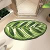 Коврик для ванной комнаты, впитывающие коврики для ног в форме U-образного листа, ковер, противоскользящая резина, коврики для пола в туалете, коврик для душа, коврик для входной двери
