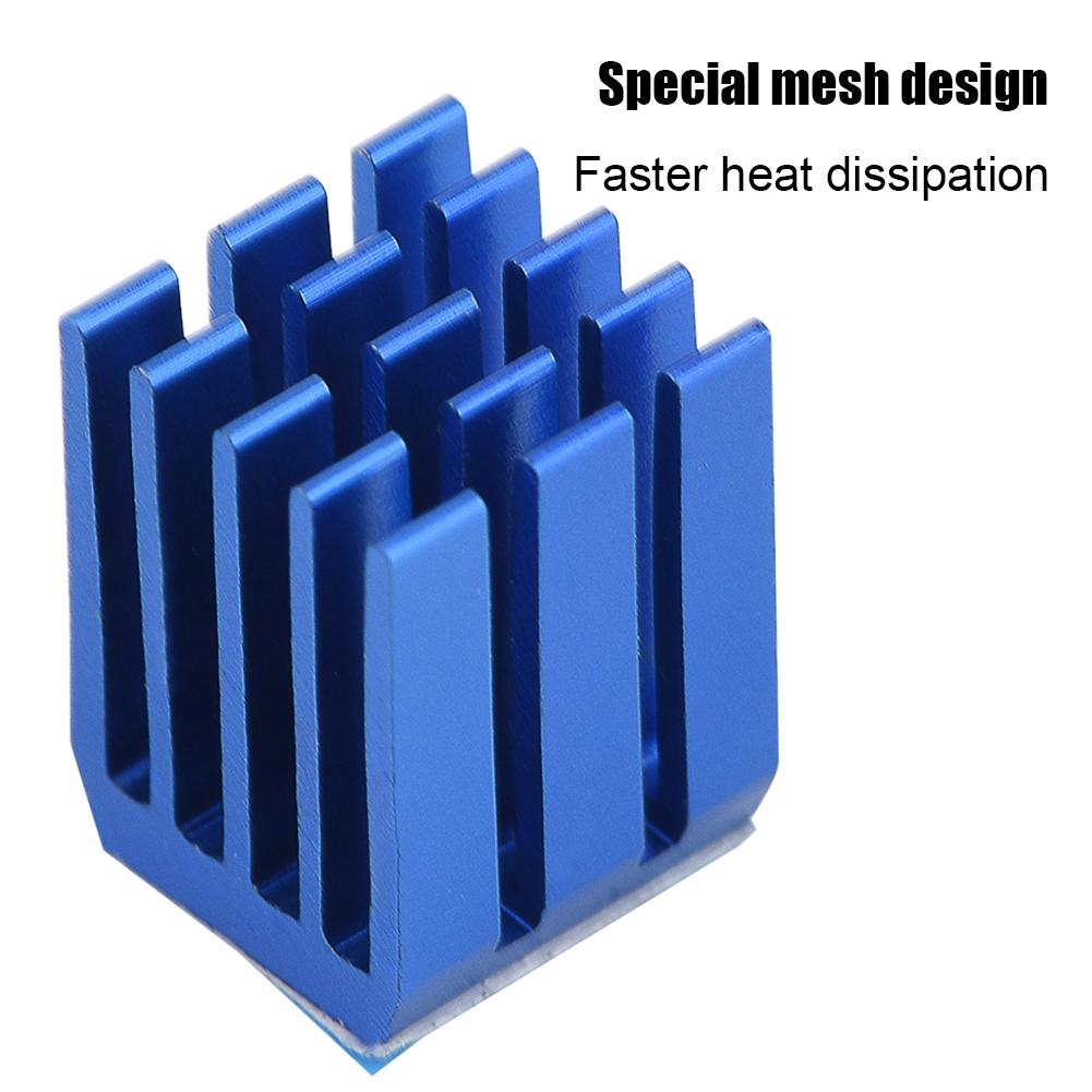 10 шт. Синий алюминиевый радиатор для шагового двигателя, охлаждающие ребра, охладитель для 3D-принтера