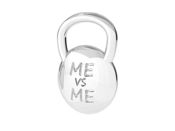 Srebrny Wisiorek Kettlebell 8Kg Mała Zawieszka Ciężarek Fitness Srebro 925