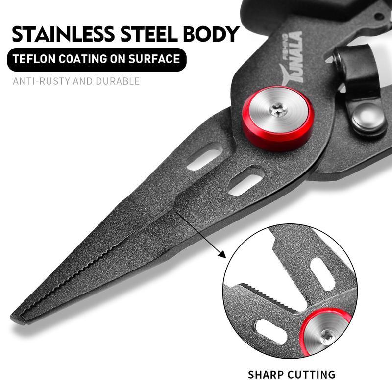 Дорожные плоскогубцы из нержавеющей стали. Многофункциональный контроллер рыбы. Нержавеющие плоскогубцы с тефлоновым покрытием. Рыболовные плоскогубцы с маленьким ртом. Инструмент для резки резьбы и открытия колец.