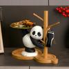 Лоток для хранения ключей в виде панды, органайзер из смоляной статуи панды, декоративный лоток в виде панды