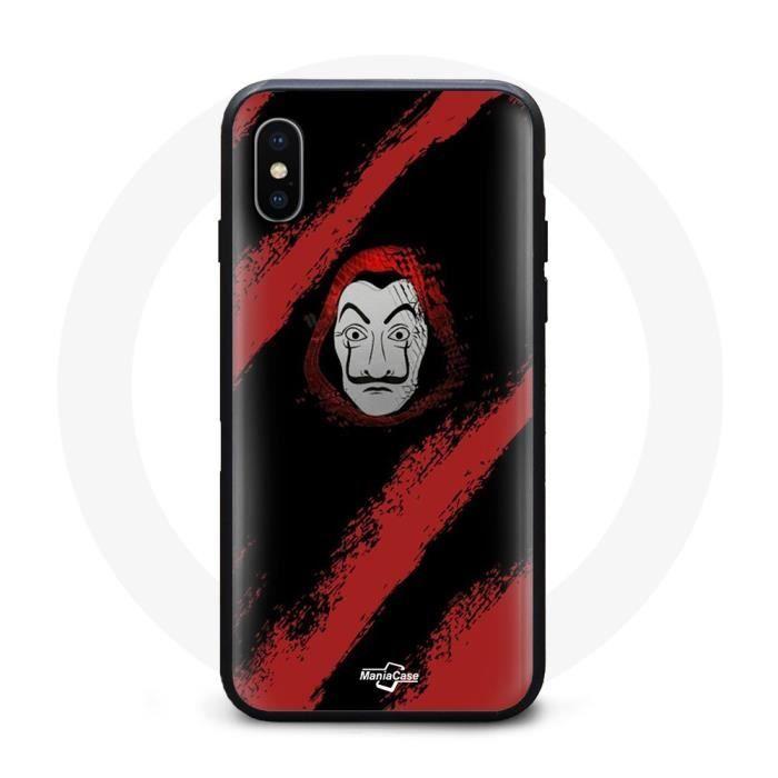 Coque - La Casa De Papel - Iphone XS Max - Souple - Noir - Design face