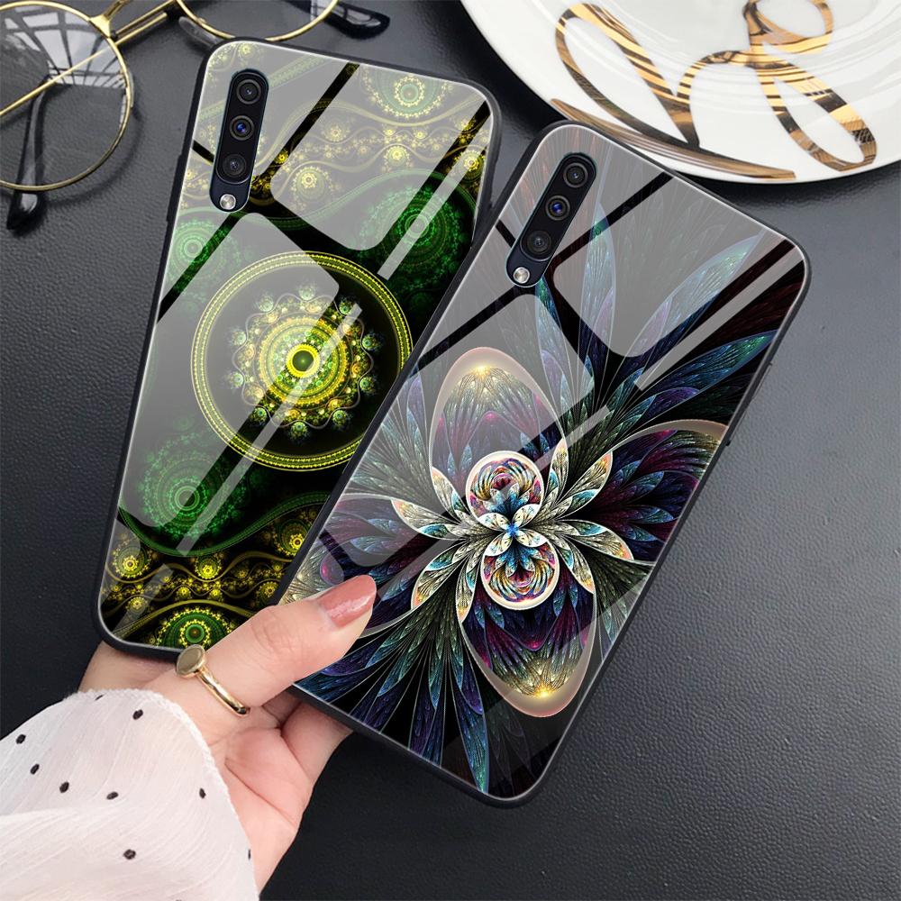Чехол Carcasa с кельтским цветком для Samsung Galaxy A52 A70 A71 A73 A53 A13 5g A03 A72 A22 A21s A03 Core A42, крышка из закаленного стекла