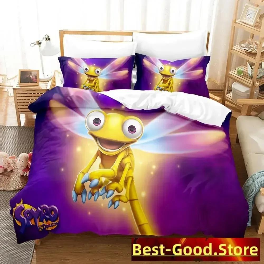 Новый комплект постельного белья Spyro Renited Trilogy Single Twin Full Queen King Size Bed Set Adult Kid Bedroom Duvetcover Sets Anime Gme