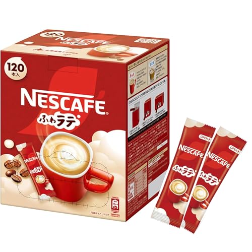 [Stick Coffee Large Capacity] Nescafe Fluffy Latte 120 bottles [Individually Wrapped] [Cafe Latte/Cafe au Lait] [Instant]