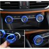 Автомобильная центральная ручка кондиционера, кнопка, кольцо, крышка переменного тока, украшение для Alfa Romeo Stelvio Giulia