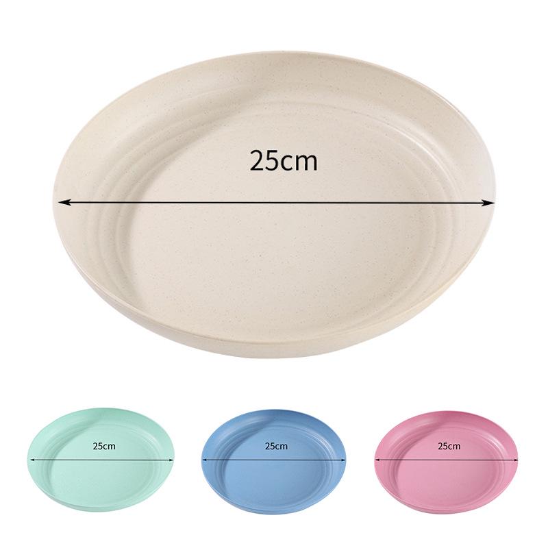 Тарелка из пшеничной соломы Nordic: Универсально подходит для фруктов, овощей, пельменей и салатов. Идеально подходит для использования дома и в гостинице. Прочный и экологичный.