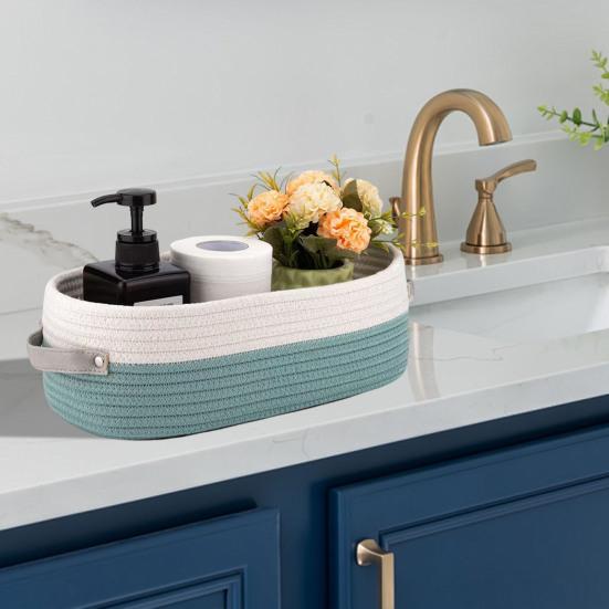 Плетеная корзина для хранения Yousheng с ручками, большая вместимость, прочная, несущая многоцелевая игрушка, прямоугольная декоративная корзина