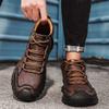Весенне-осенние мужские высокие повседневные ботинки ручной работы кожаные ботинки ковбойские ботинки для мужчин