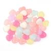 Cream Jelly Color Almond Acrylic Heart Beads for Handmade DIY Bracelets and Jewelry Accessories