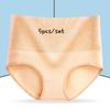 L-5XL 5Pcs/set High Waist Women's Panties Breathable Cotton Underwear Briefs Ladies Underpants