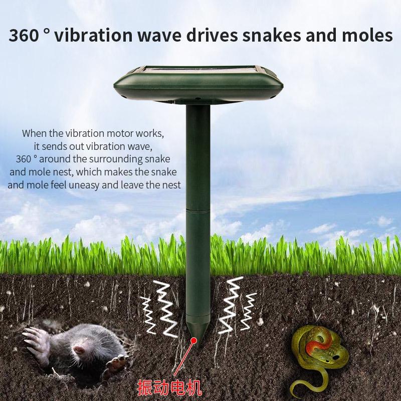 Отпугиватель мышей на солнечной батарее, инвертор на 360°, механическая волна, отпугиватель змей, ферма, сад, заземляющая вилка, отпугиватель мышей