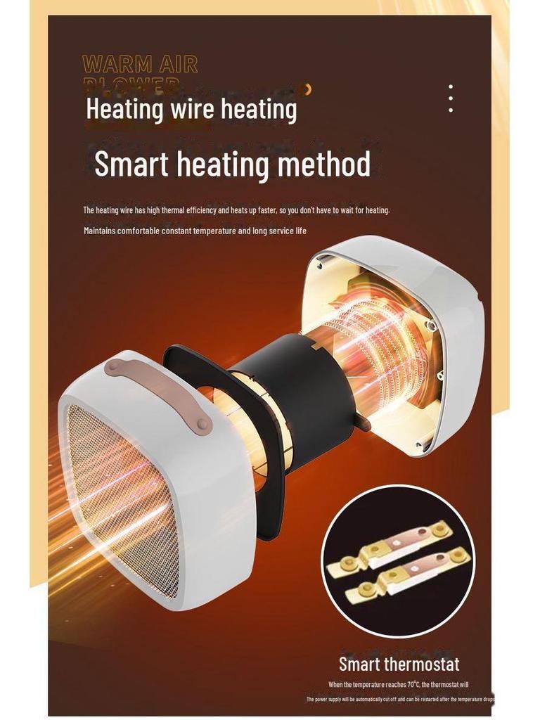 Электрический настольный обогреватель Cross-Border - Компактный дизайн Sun по стандартам ЕС и США