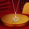Original Rabbit Pendant Female Guochao Light Luxury Clavicle Chain New Year's Rabbit Necklace for Girlfriend