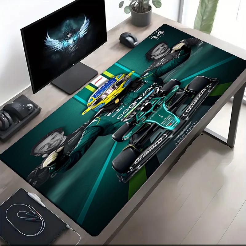 Fernando Alonso Theme Mouse Pad, Non Slip Rubber Base, Multifunctional Office & Home Decor, Perfect for Workspace Personalization.