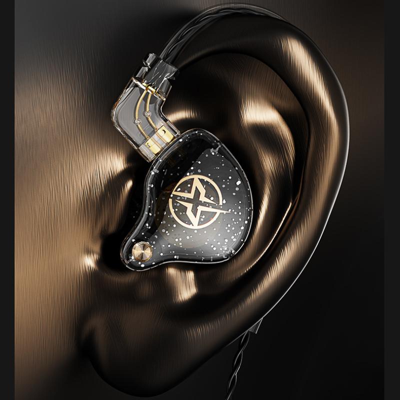 X2PRO Replaceable Line Plug -in Motion HIFI Car Ring Mobile Phone Wired Headphones