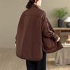Осень-Весна-Зима Хлопковая подкладка свободная верхняя одежда женская повседневная свободная куртка Пальто