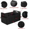Черный Органайзер в Багажник Автомобиля Ткань Оксфорд Водонепроницаемый Складная Конструкция Съемные Разделители Регулируемые Отсеки