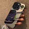Модный ударопрочный чехол для телефона с принтом автомобиля для iPhone 16 13 14 11 12 15 plus 16 Pro Max X XR Xs цветной серебристый IMD жесткий чехол