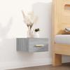 VidaXL Wall-mounted Bedside Table Sonoma Grey 35x35x20 Cm817575
