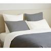 Complete Pack 6 Pieces Anthracite/White Reversible Duvet Cover for Bed 140 X 190 Cm