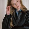 Lcve Single Leather Long Coat_Black