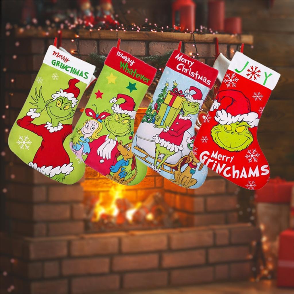 Рождественские украшения, носки, рождественские украшения, рождественские подарочные пакеты, рождественские подарочные пакеты, 4 шт.