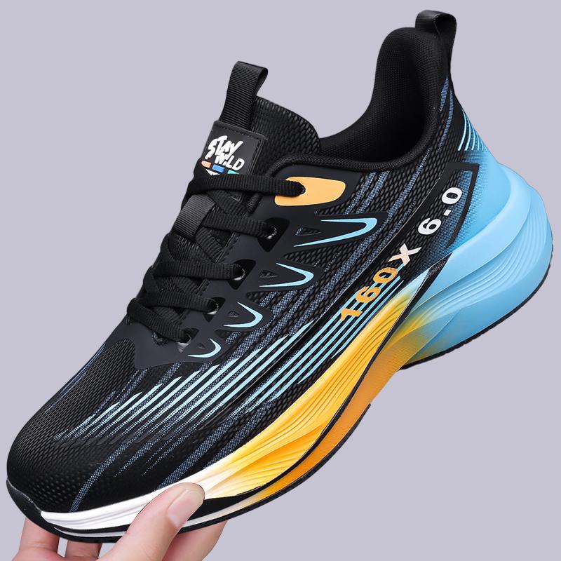 Кроссовки мужские сетчатые дышащие легкие кроссовки для бега на открытом воздухе летние повседневные удобные кроссовки на плоской подошве для мужчин