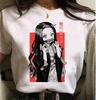 Kawaii Повседневная аниме Demon Slayer Kimetsu No Yaiba Graphics женская футболка летняя свободная блузка белые футболки с круглым вырезом женские готические топы