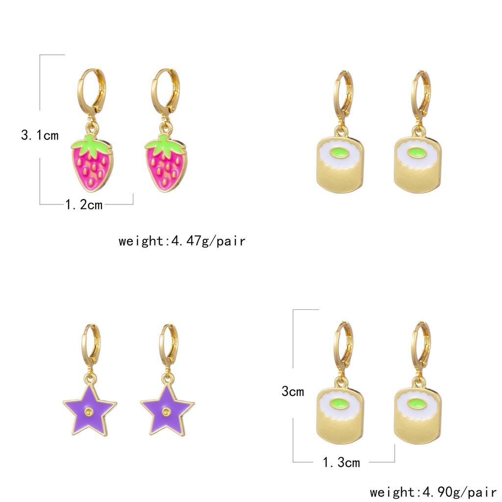 Стильные европейские и американские серьги из сплава с геометрическими формами, дизайном «роза», «бабочка», «облако»