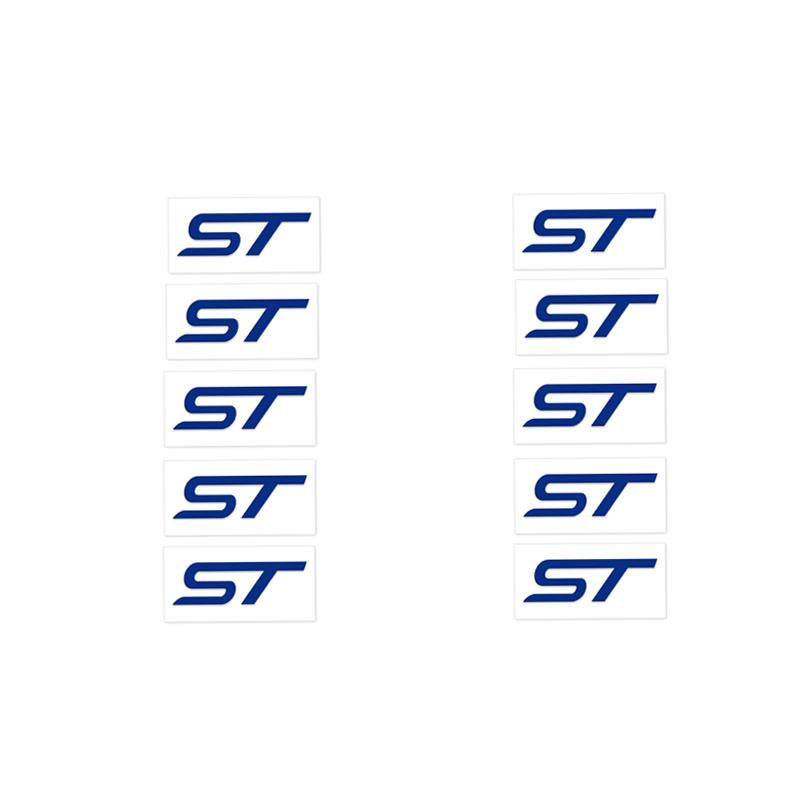 Red or Blue ST logo Car Body Stickers Valve CapFor Ford Focus 2 MK2 MK3 MK5 Fiesta Mondeo Fusion Escape Shelby Kuga x157 Ghia Mustang