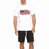 Sapextee Summer USA Flag Men T Shirts Cotton Short Sleeve Fans Nostalgia United States Flag Style T-shirts For Men