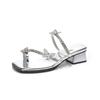 2025 New Luxury Women's Sandals Beautiful Crystal High Heels Slippers Butterfly Water Diamond Fashion Versatile Women's Shoes